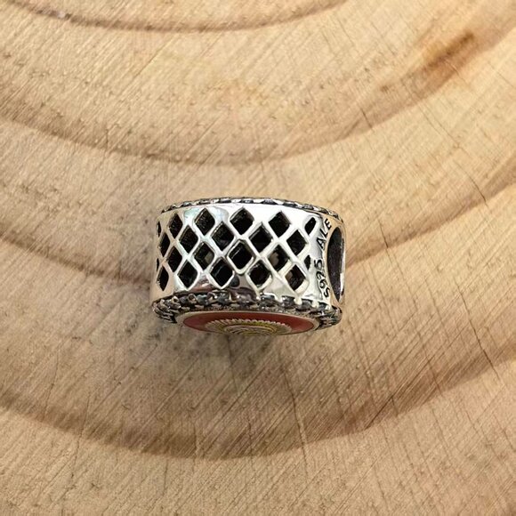 Pandora Kyrgyzstan Flag Charm Pendant, S925 Silver Jewelry - Picture 3 of 4